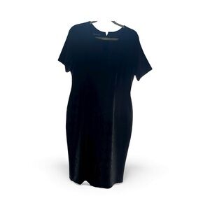 Jones New York Black Dress with faux leather design
